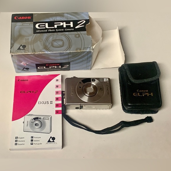 1999 Vintage Canon ELPH 2 APS Film Point and Shoot Camera - Picture 10 of 14